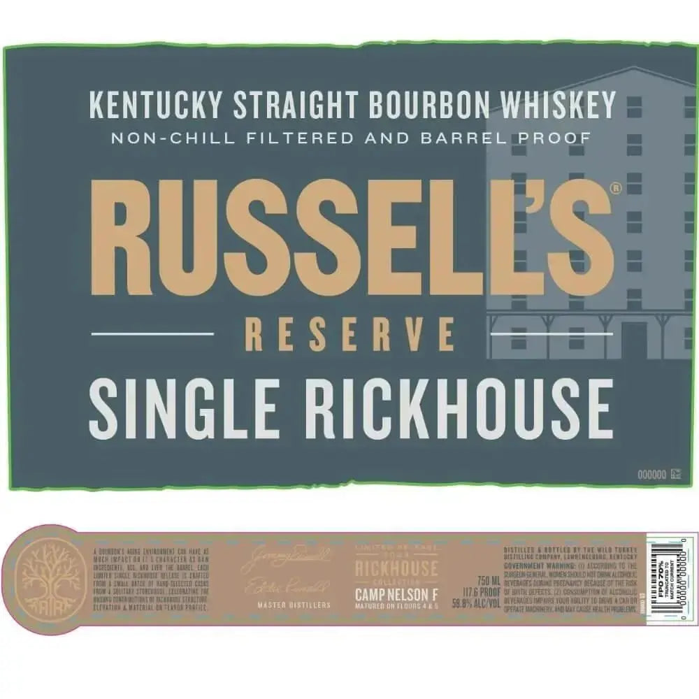 Russell’s Reserve Single Rickhouse Camp Nelson B 2024 Release - Main Street Liquor