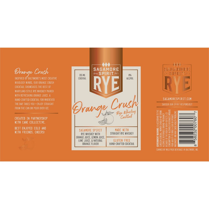 Load image into Gallery viewer, Sagamore Spirit Orange Crush Canned Cocktail 4PK - Main Street Liquor
