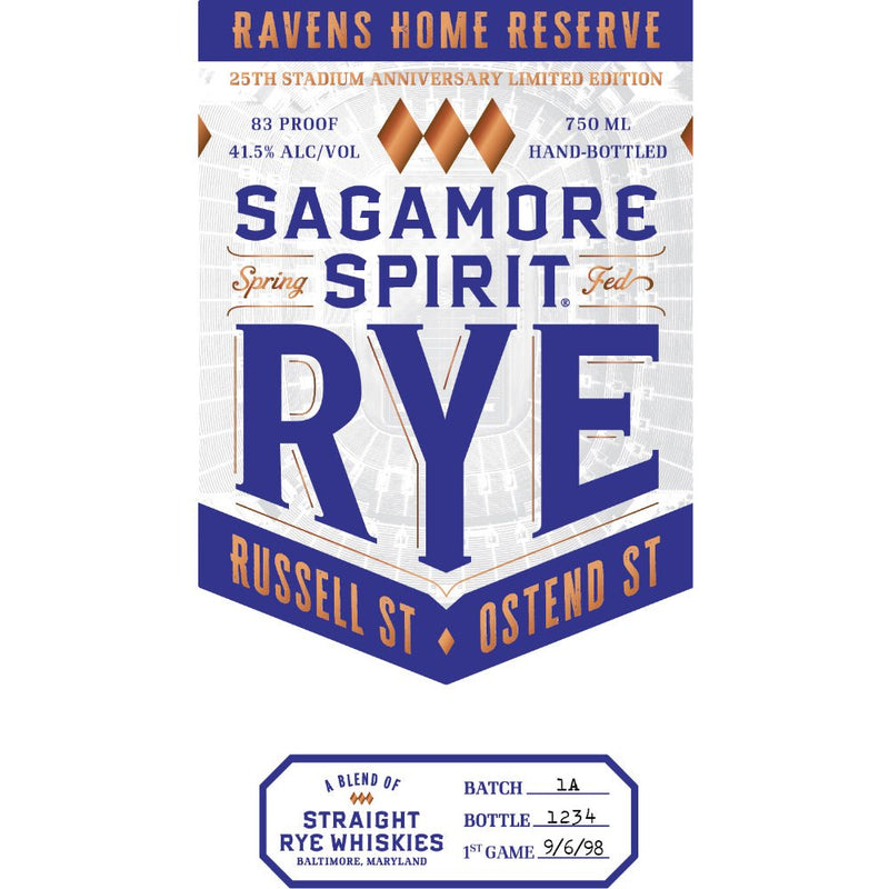 Load image into Gallery viewer, Sagamore Spirit Ravens Home Reserve Rye Whiskey - Main Street Liquor
