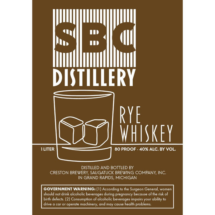 SBC Distillery Rye Whiskey - Main Street Liquor