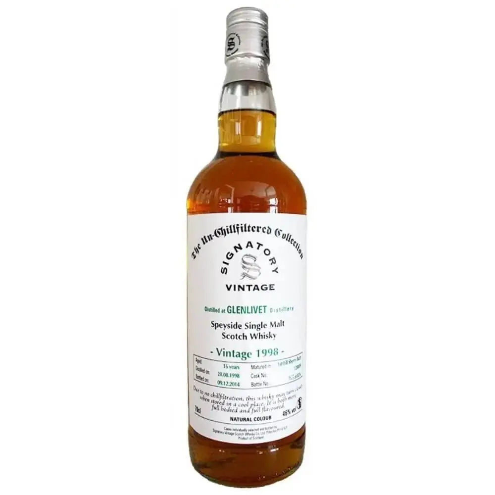 Signatory The Un - Chillfiltered Collection 16 Year Old Glenlivet 1998 - Main Street Liquor