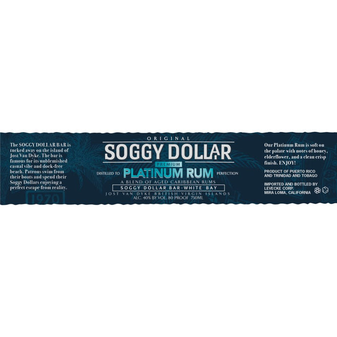 Soggy Dollar Premium Platinum Rum - Main Street Liquor