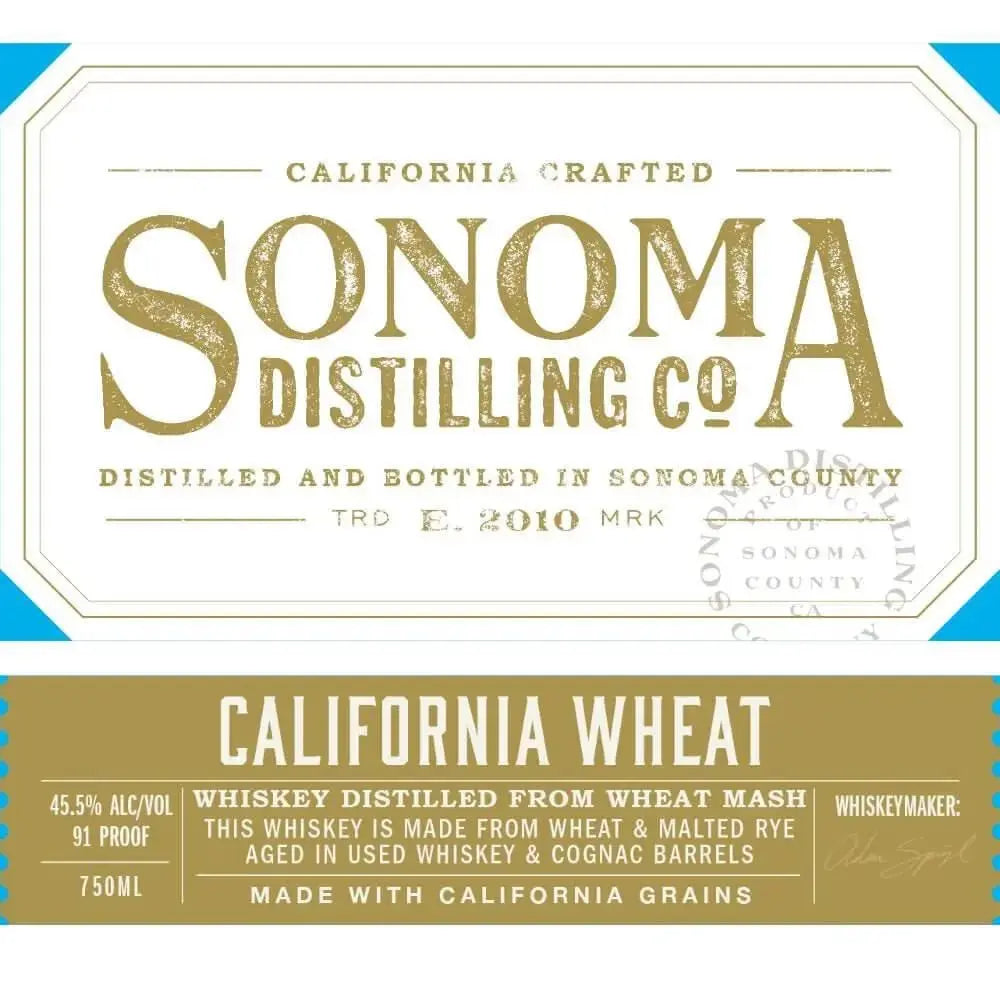 Sonoma California Wheat Whiskey - Main Street Liquor