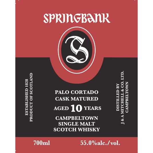 Springbank Palo Cortado Cask Matured 10 Year Old - Main Street Liquor