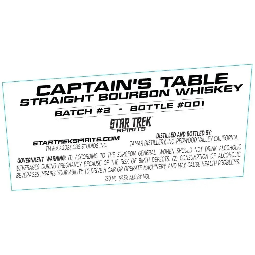 Star Trek Spirits Captain’s Table Straight Bourbon Batch 2 - Main Street Liquor