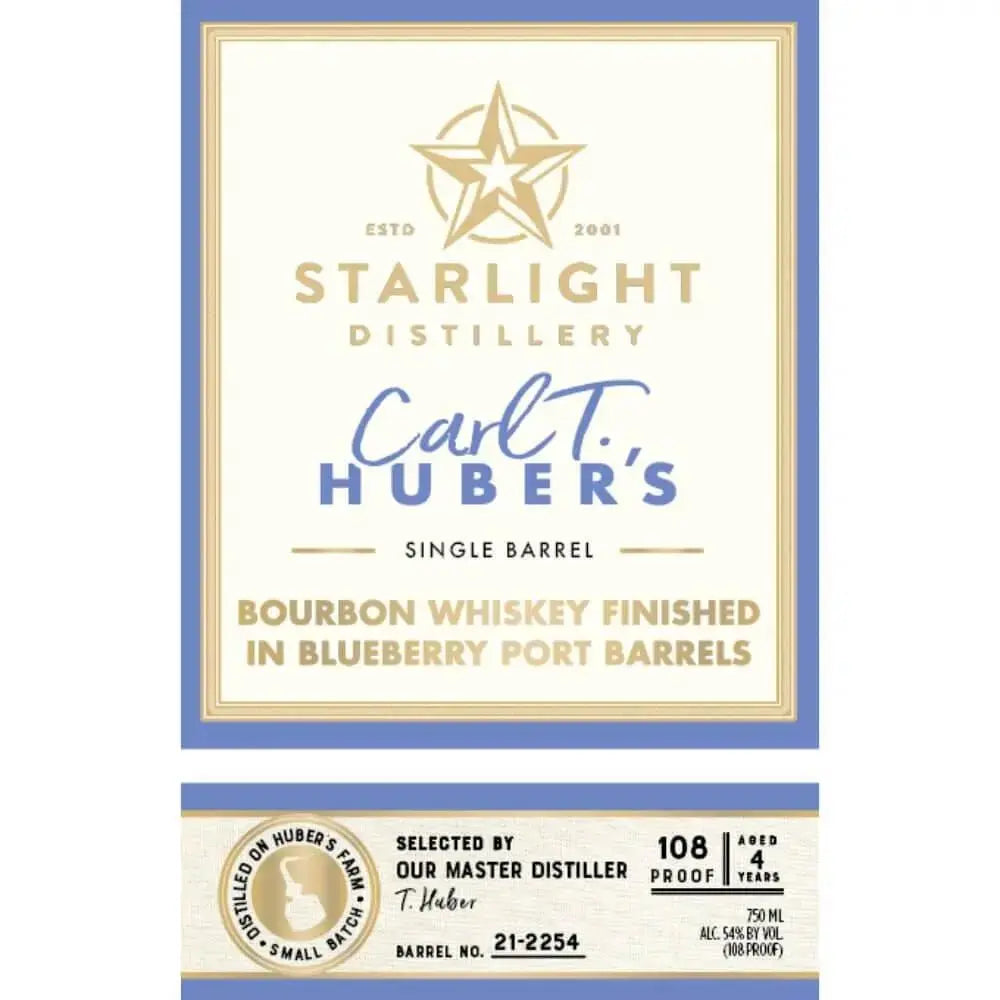 Starlight Bourbon Finished in Blueberry Port Barrels - Main Street Liquor