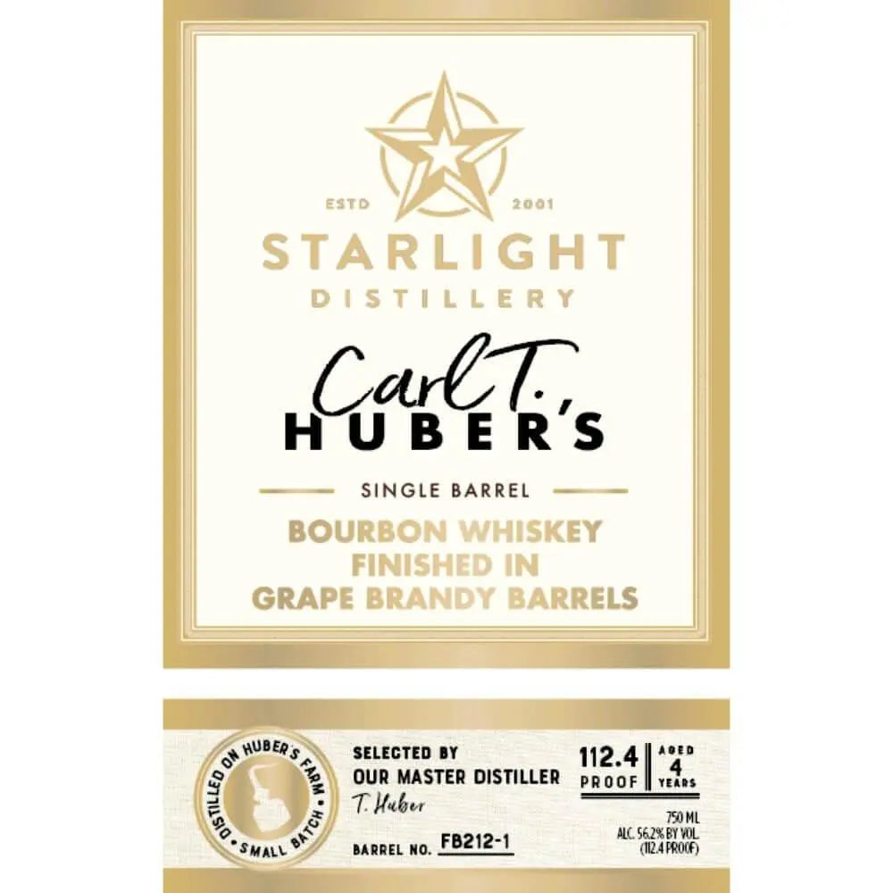 Starlight Bourbon Finished in Grape Brandy Barrels - Main Street Liquor