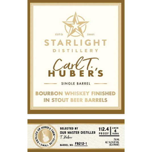 Starlight Bourbon Finished In Stout Beer Barrels - Main Street Liquor