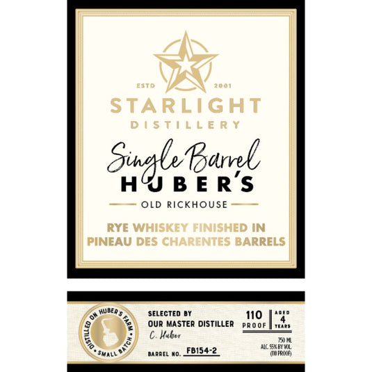 Starlight Rye Finished in Pineau des Charentes Barrels - Main Street Liquor