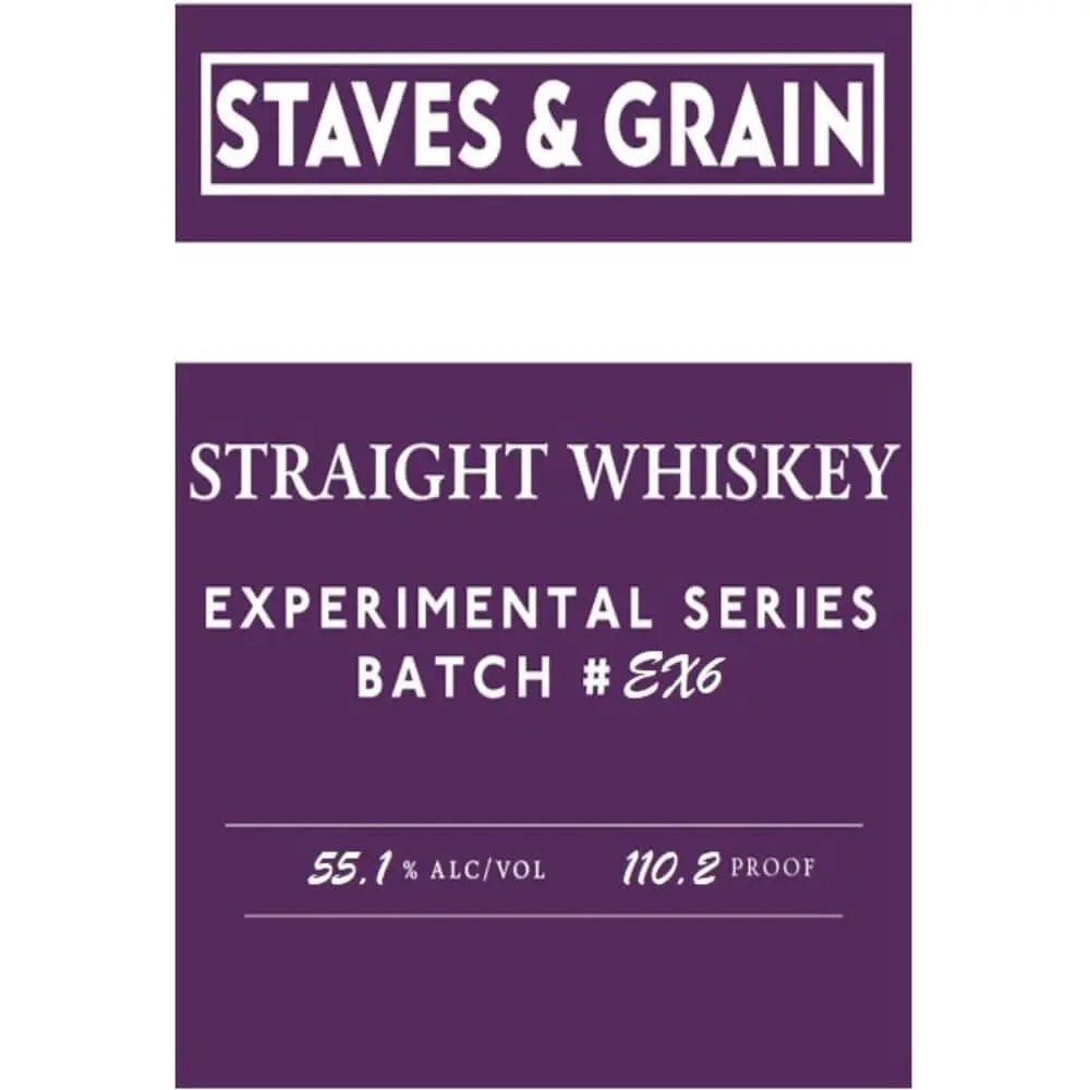 Staves &amp; Grain Experimental Series Batch EX3 Straight Whiskey - Main Street Liquor