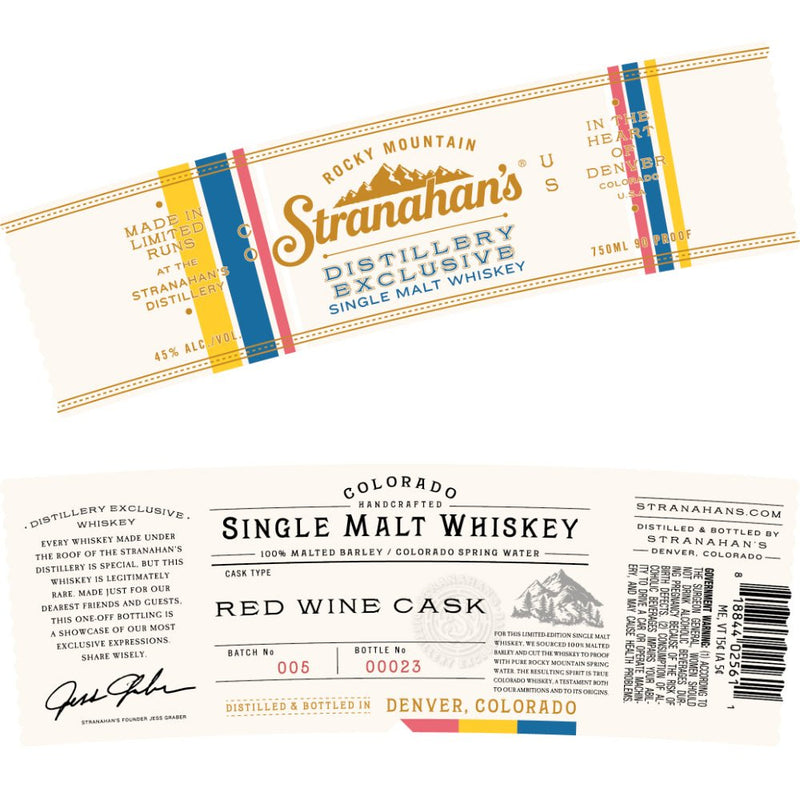 Load image into Gallery viewer, Stranahan’s Distillery Exclusive Red Wine Cask Single Malt Whiskey - Main Street Liquor
