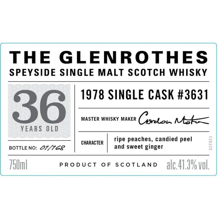 The Glenrothes 1978 Single Cask 3631 - Main Street Liquor