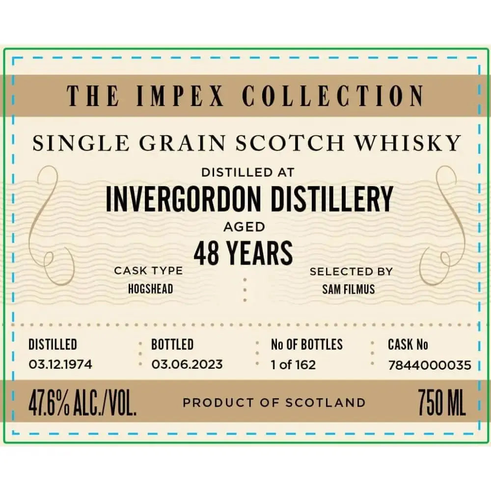 The ImpEx Collection Invergordon Distillery 48 Year Old 1974 - Main Street Liquor
