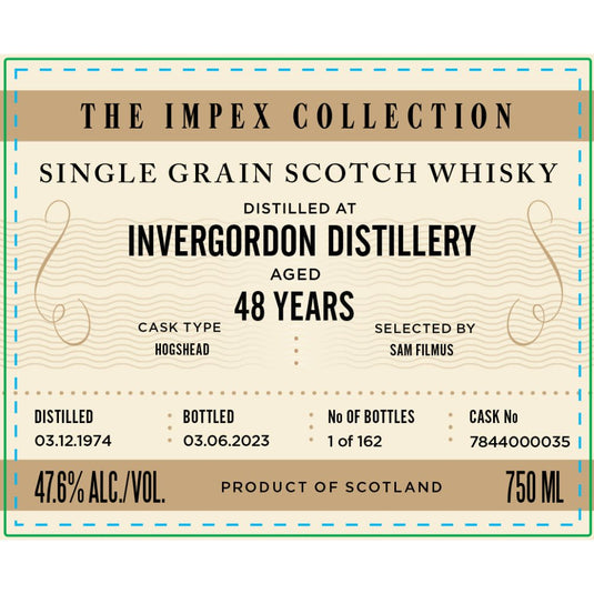 The ImpEx Collection Invergordon Distillery 48 Year Old 1974 - Main Street Liquor