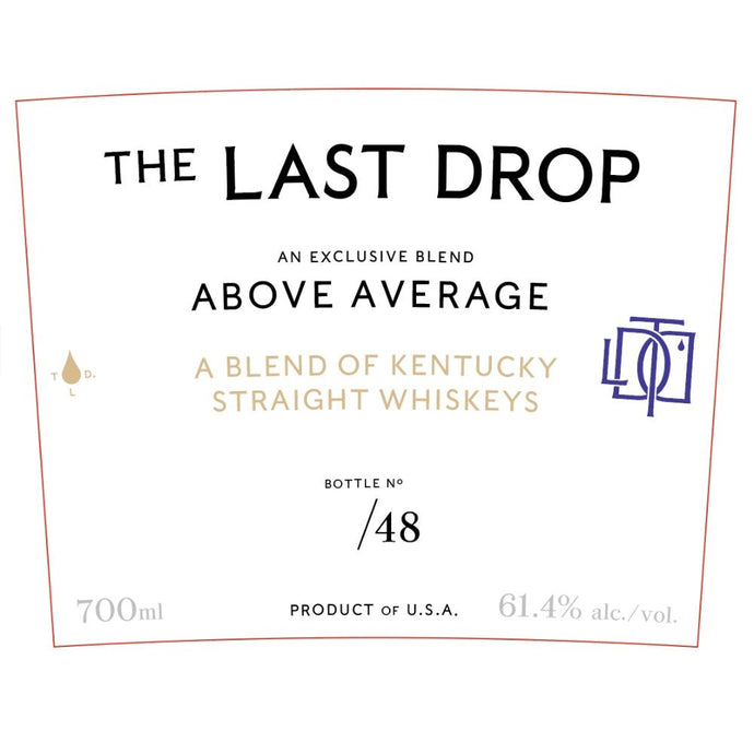 The Last Drop Above Average Blended Whiskey - Main Street Liquor
