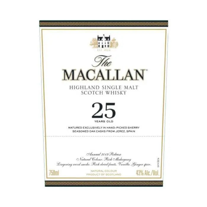 The Macallan 25 Year Old Sherry Oak 2019 Release - Main Street Liquor