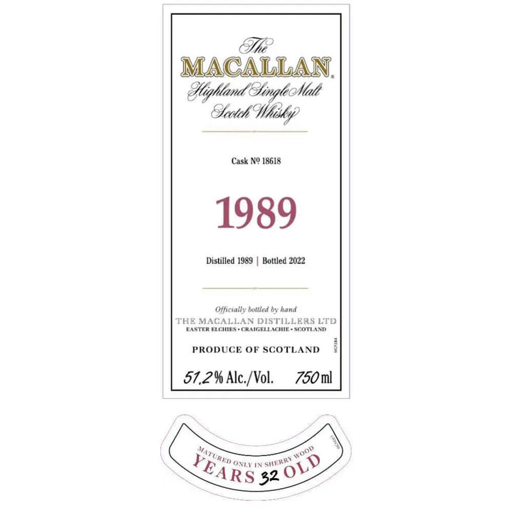 The Macallan Fine &amp; Rare 32 Year Old 1989 - Main Street Liquor