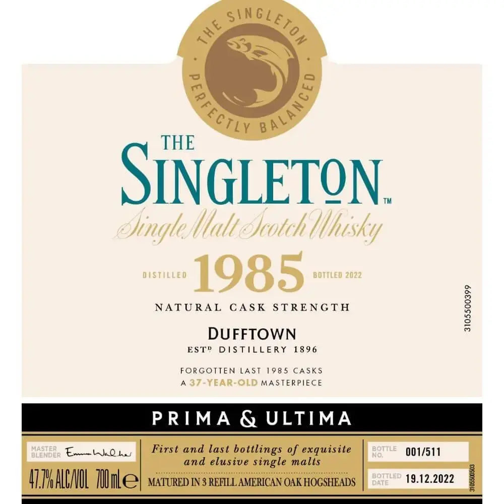 The Singleton 1985 Prima &amp; Ultima Single Malt Scotch 37 Year Old - Main Street Liquor