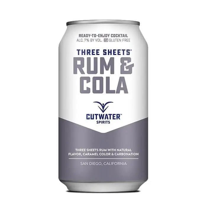 Three Sheets Rum &amp; Cola (4 Pack - 12 Ounce Cans) - Main Street Liquor