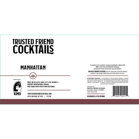 Trusted Friend Cocktails Manhattan - Main Street Liquor