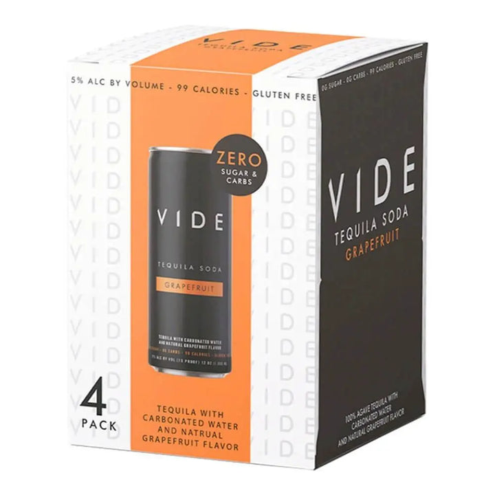 VIDE Grapefruit Tequila Soda 4PK - Main Street Liquor