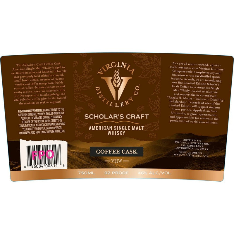 Load image into Gallery viewer, Virginia Distillery Scholar’s Craft Coffee Cask American Single Malt Whisky - Main Street Liquor
