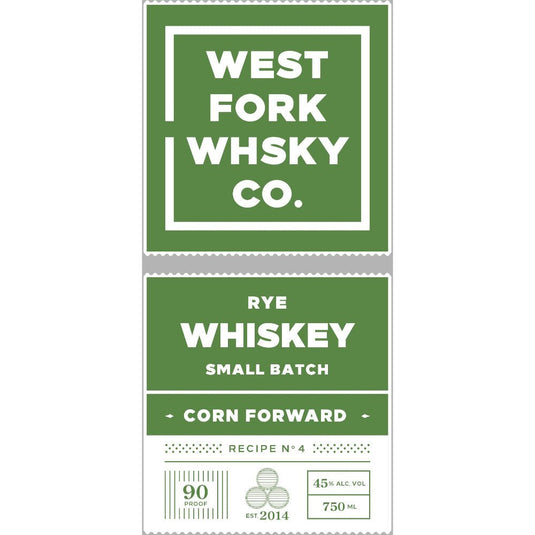 West Fork Corn Forward Rye Whiskey - Main Street Liquor