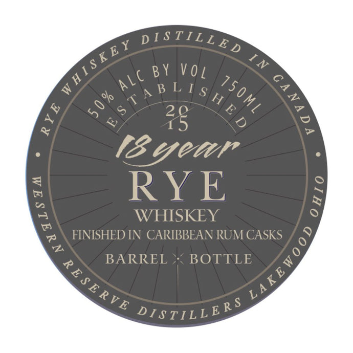 Western Reserve 18 Year Caribbean Rum Cask Finish Rye - Main Street Liquor