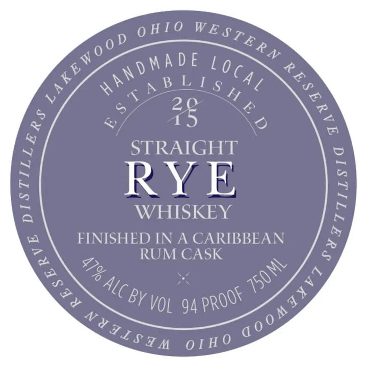 Western Reserve Caribbean Rum Cask Finished Straight Rye - Main Street Liquor
