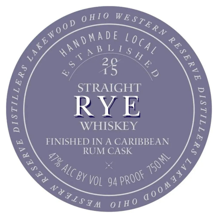 Western Reserve Caribbean Rum Cask Finished Straight Rye - Main Street Liquor