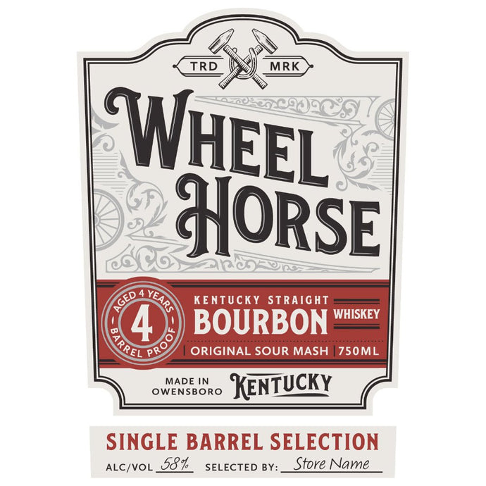 Wheel Horse Single Barrel 4 Year Old Straight Bourbon - Main Street Liquor