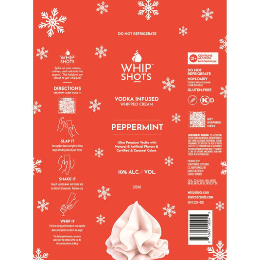 Whipshots Peppermint by Cardi B 200ml - Main Street Liquor