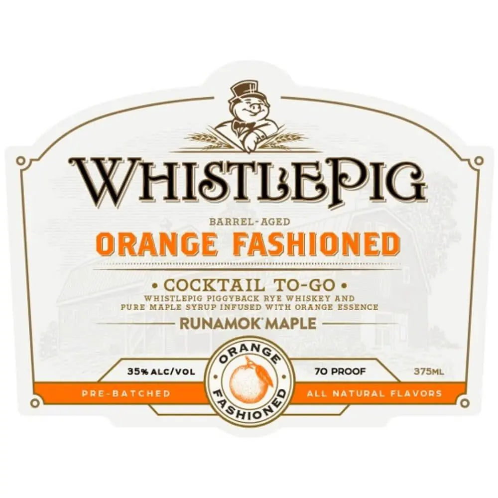 WhistlePig Orange Fashioned Cocktail To-Go - Main Street Liquor