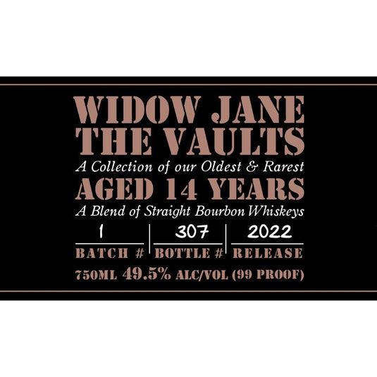 Widow Jane 14 Year The Vaults 2022 Edition - Main Street Liquor