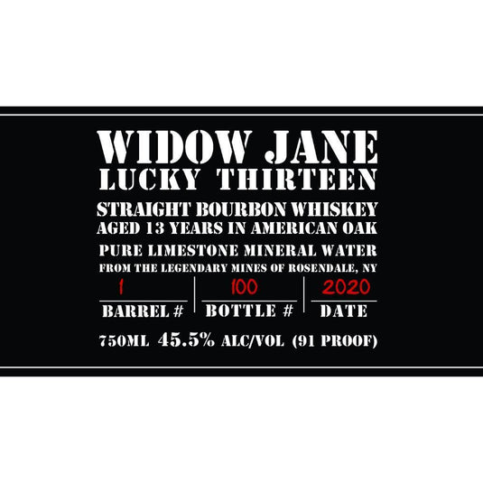 Widow Jane Lucky 13 - Main Street Liquor