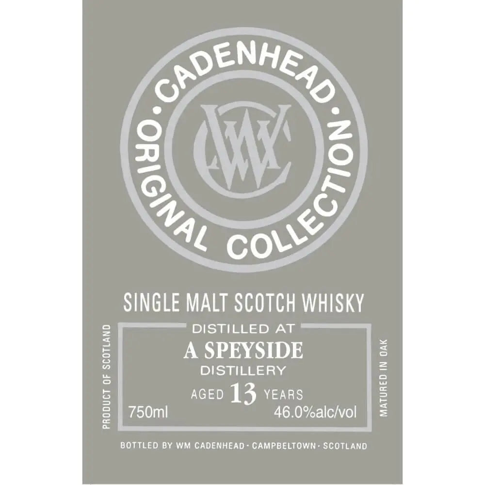 WM Cadenhead Original Collection 13 Year Old A Speyside Distillery - Main Street Liquor