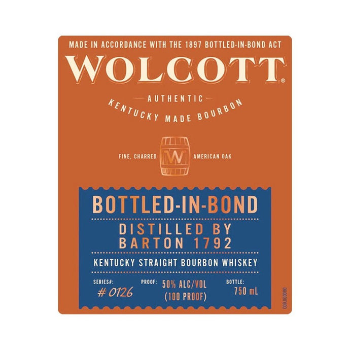 Wolcott Bottled In Bond Bourbon - Main Street Liquor