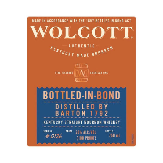 Wolcott Bottled In Bond Bourbon - Main Street Liquor