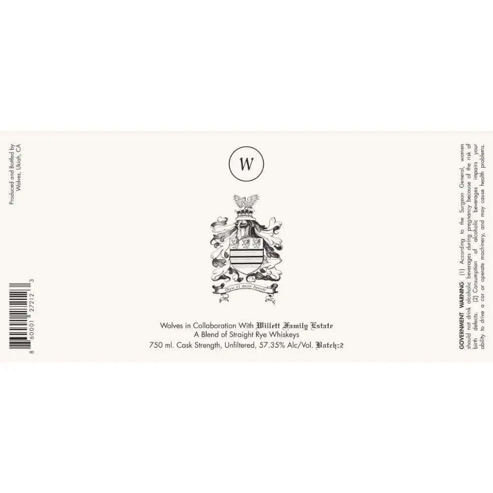 Wolves Whiskey X Willet Distillery The Rye Project Volume Two - Main Street Liquor