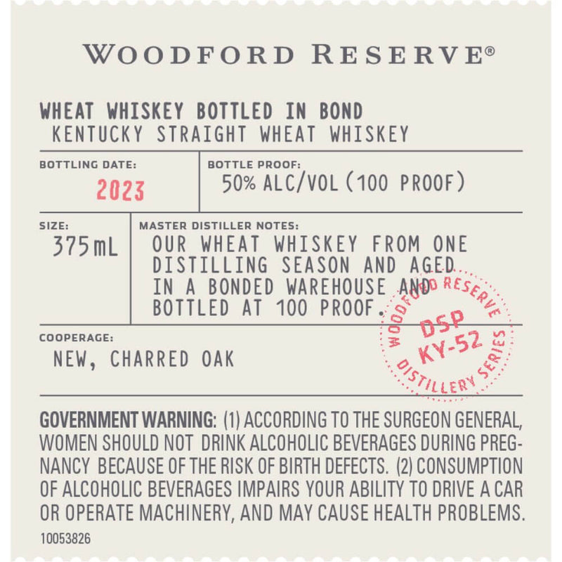 Load image into Gallery viewer, Woodford Reserve Bottled in Bond Kentucky Straight Wheat Whiskey - Main Street Liquor
