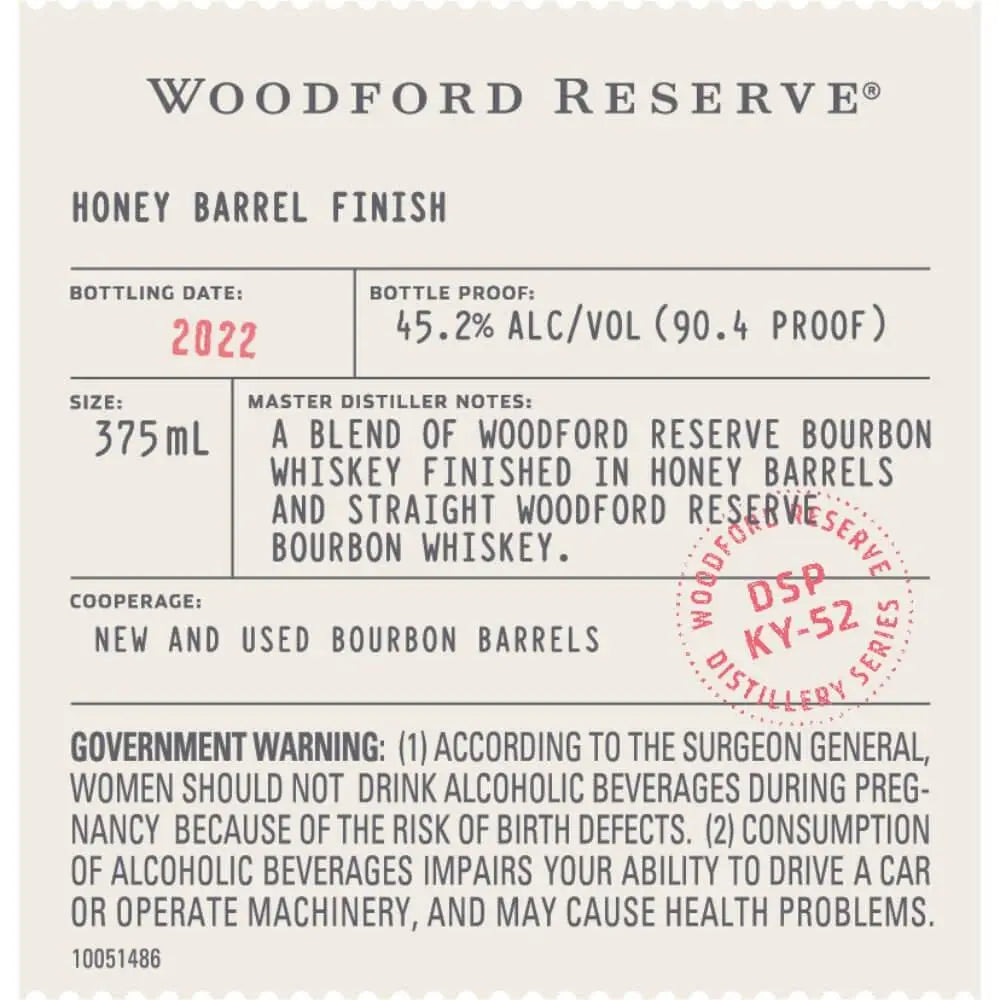 Woodford Reserve Honey Barrel Finish Bourbon - Main Street Liquor