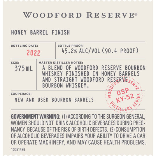 Woodford Reserve Honey Barrel Finish Bourbon - Main Street Liquor