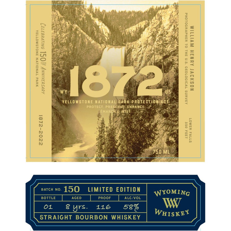Load image into Gallery viewer, Wyoming Whiskey 1872 Straight Bourbon - Main Street Liquor
