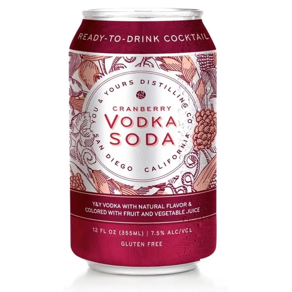 You &amp; Yours Distilling Cranberry Vodka Soda 4PK - Main Street Liquor