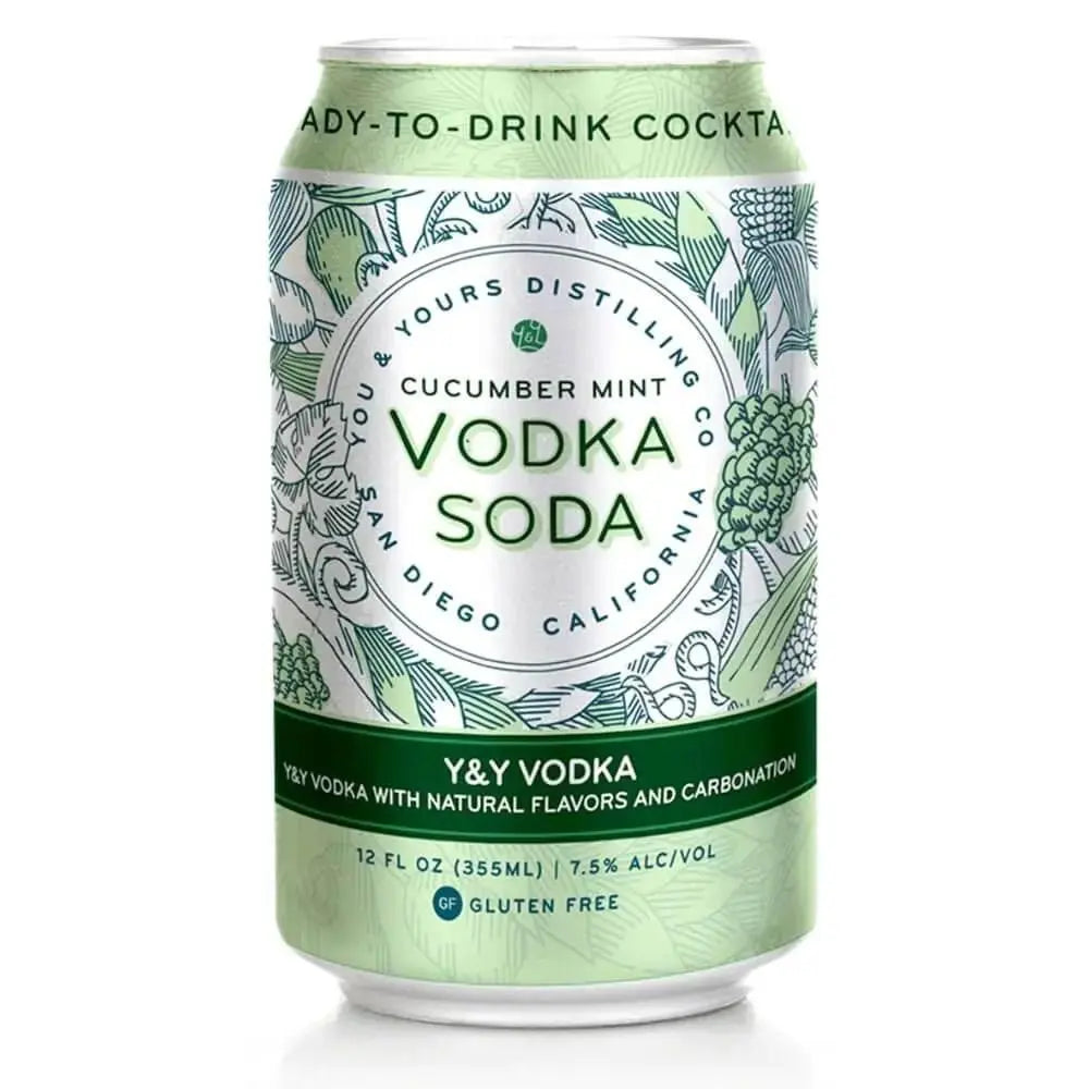 You &amp; Yours Distilling Cucumber Mint Vodka Soda 4PK - Main Street Liquor