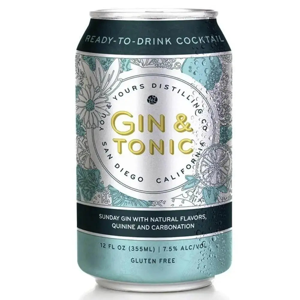 You &amp; Yours Distilling Gin &amp; Tonic 4PK - Main Street Liquor