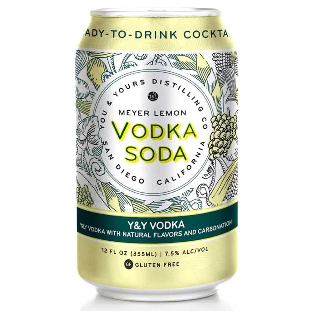 You &amp; Yours Distilling Meyer Lemon Vodka Soda 4PK - Main Street Liquor